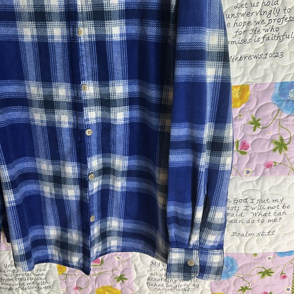 Lee Riders super soft Blue Plaid Button-Up Shirt XL - Picture 5 of 10